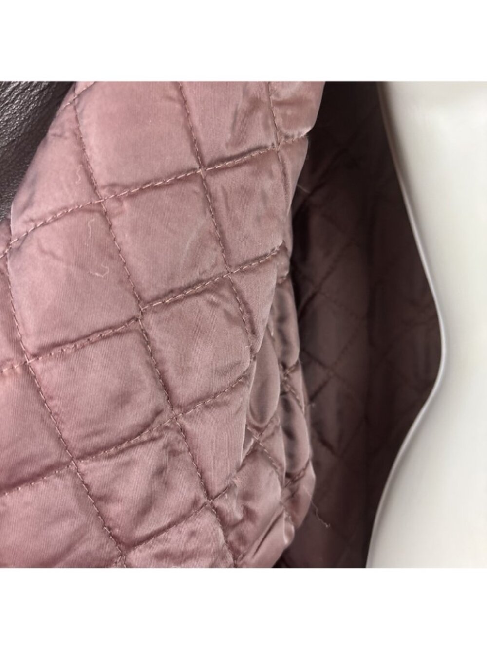 Vintage LNR Soft Glove Leather Zip Bomber Jacket Cuffed Quilted Lining Large - Picture 4 of 10